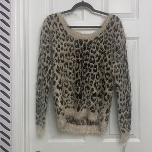 2/$20 Super soft and Yummy eyelash knit leopard / jaguar print sweater